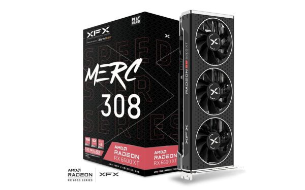 کارت گرافیک مدل XFX MERC 308 AMD Radeon RX 6600 XT ایکس اف ایکس