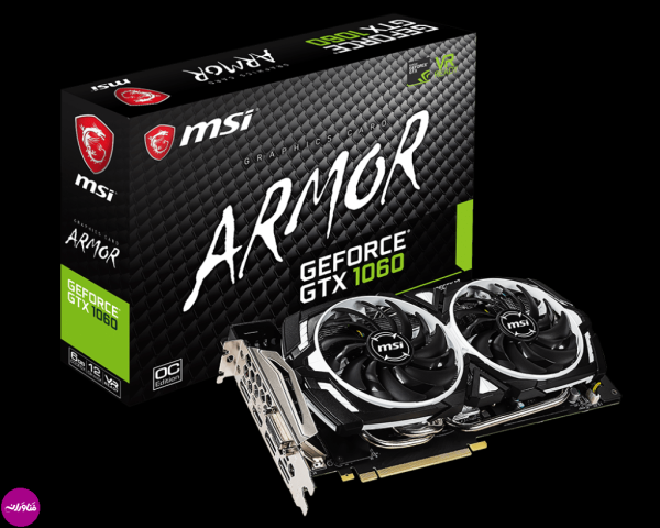 کارت گرافیک مدل msi GeForce GTX 1060 ARMOR 6GD5X OC ام اس آی